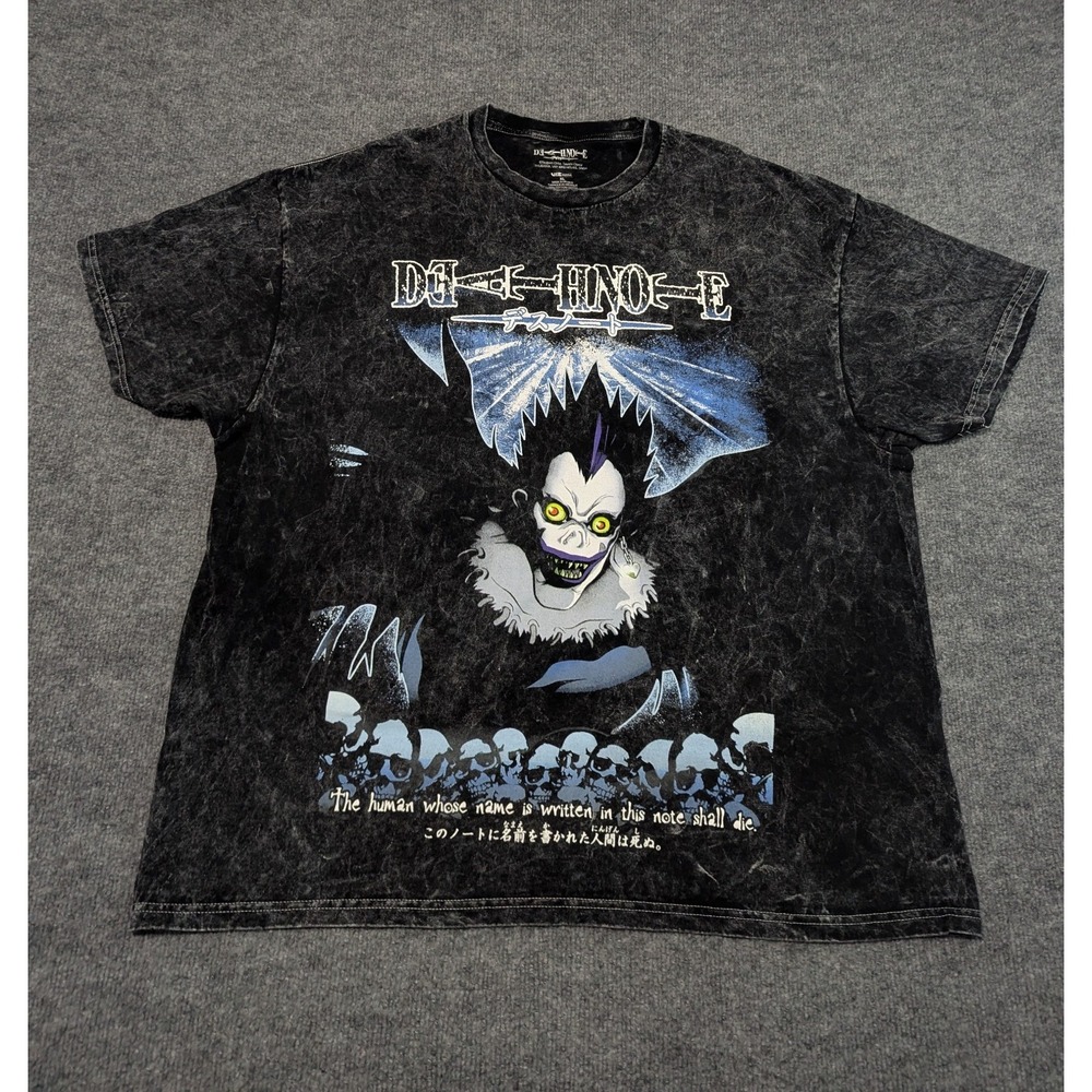 Death Note Ryuk Mineral Washed Anime Graphic T-shirt XL Unisex/Women's